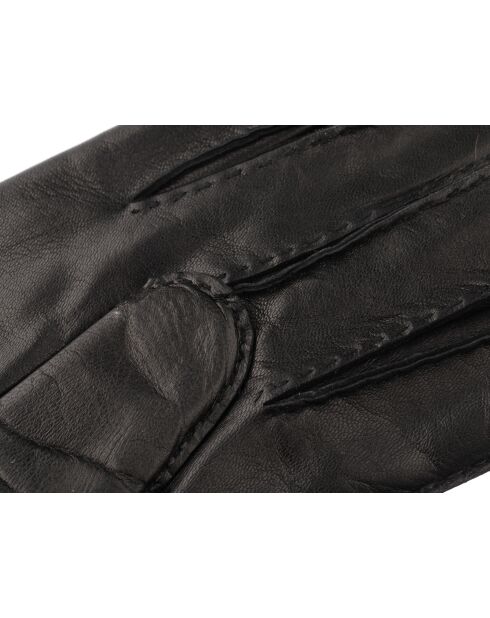 Schwarze Cody-Lederhandschuhe mit Kaschmirfutter