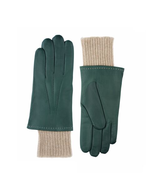 Heritage Steeve McQueen Lederhandschuhe mit Innenfutter aus Cashmere-Agave