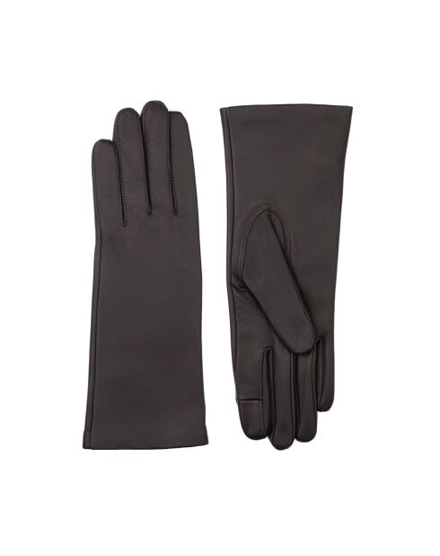 St Honoré Lederhandschuhe mit Innenfutter aus London Tan Fleece