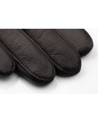 Guantes de piel St Honoré forrados con forro polar London Tan