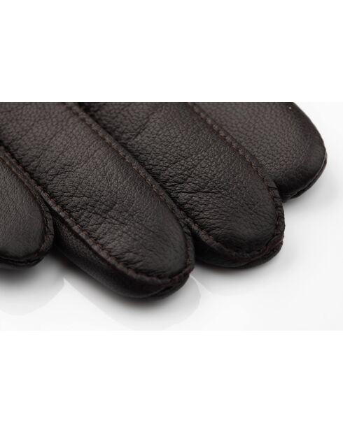 St Honoré Lederhandschuhe mit Innenfutter aus London Tan Fleece