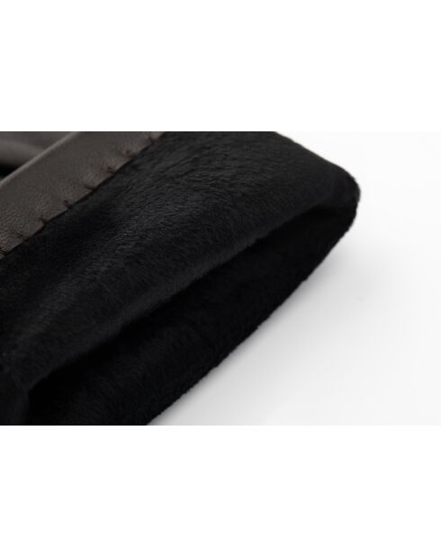 Guantes de piel St Honoré forrados con forro polar London Tan