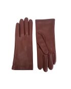 Victoire Lederhandschuhe mit braunem Kaschmirsattel