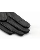 Guantes Bella de piel con forro de cupro negro