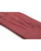 Guantes de piel Vivienne forrados con forro polar color vino