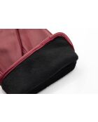 Guantes de piel Vivienne forrados con forro polar color vino