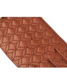 Guantes de piel Lucy forrados con sillín de cachemir marrón