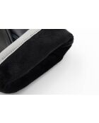 iTech Lederhandschuhe, gefüttert mit schwarz/marineblauem Fleece