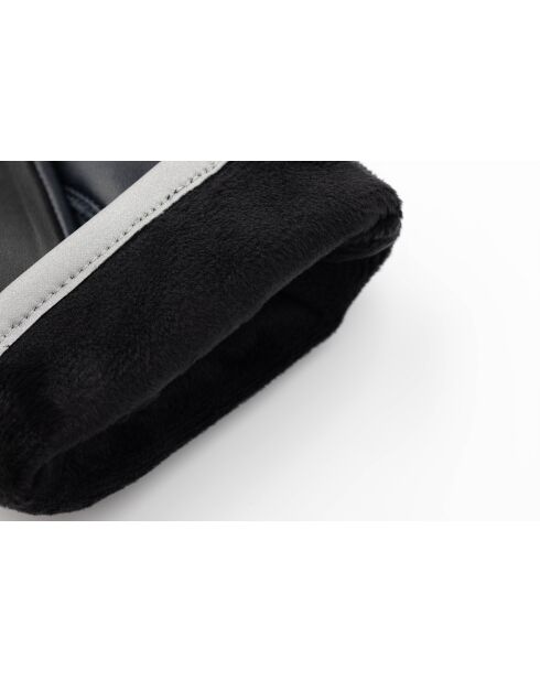iTech Lederhandschuhe, gefüttert mit schwarz/marineblauem Fleece