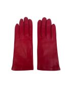 Victoire rote Lederhandschuhe mit Kaschmirfutter