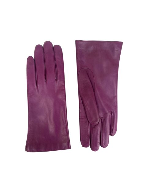 Victoire pinke Lederhandschuhe mit Kaschmirfutter