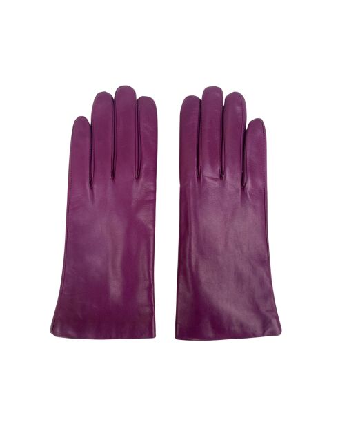 Victoire pinke Lederhandschuhe mit Kaschmirfutter