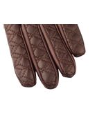 Lucy leren handschoenen gevoerd met vino cashmere