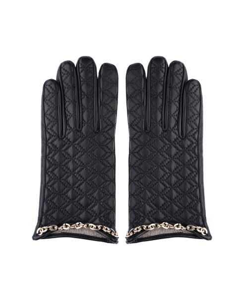 Schwarze Lederhandschuhe Lucy mit Kaschmirfutter