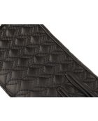 Guantes Lucy de piel negros con forro de cachemir