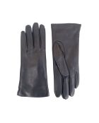 Guantes de piel Victoire forrados con cachemir azul marino