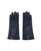 Guantes de piel Victoire forrados con cachemir azul marino