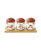 Set de 4 aperitivos de bambú Autumn Breeze, multicolor, 23 x 9 x 11 cm