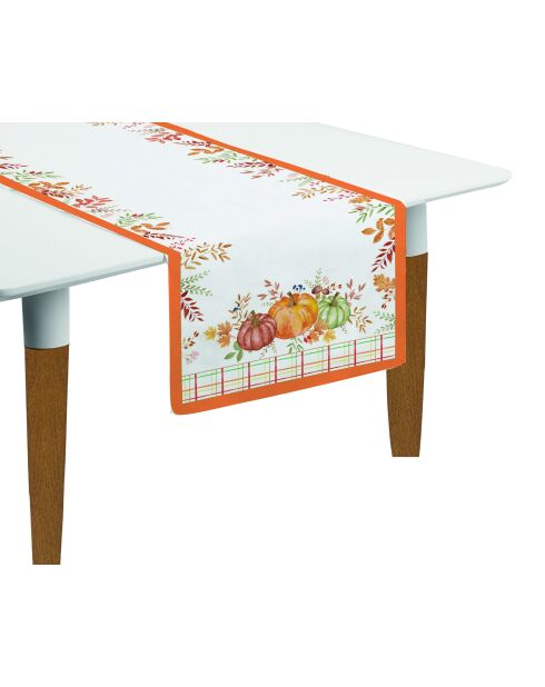 Set de 2 caminos de mesa multicolores de algodón Harvest, 140 x 45 cm