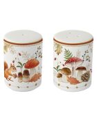 Juego de 2 unidades para servicio de sal y pimienta de porcelana multicolor Autumn Breeze, 4,5 x 4,5 x 7 cm