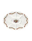 Christmas Round Dance porseleinen voorgerechtbakje in de vorm van varkensvlees veelkleurig - 42 x 32 x 3 cm