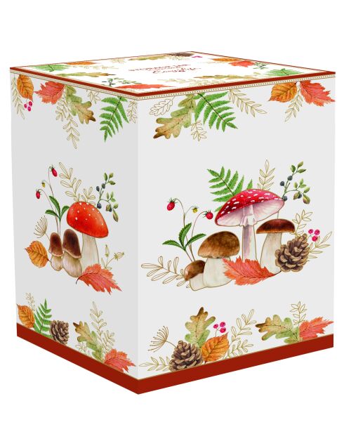Tarro de porcelana multicolor con forma de hongo Autumn Breeze, 19 x 19 x 12 cm