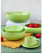 Set mit 6 grünen Terra-Schalen - 16,5 x 16,5 x 7 cm