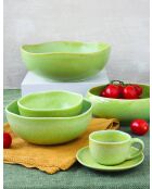 Set de 6 tazas de té Terra marrones con platillo - 200 ml