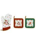 Set de textiles de cocina de algodón multicolor Autumn Breeze - 3 piezas