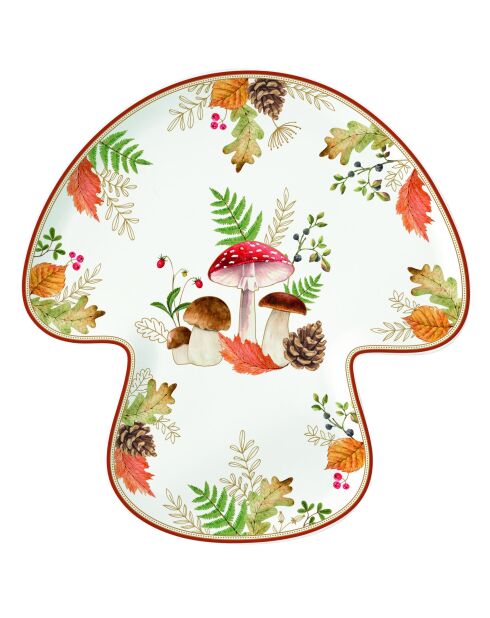 Plato para servir de porcelana multicolor Autumn Breeze, 29,5 x 28 x 2 cm
