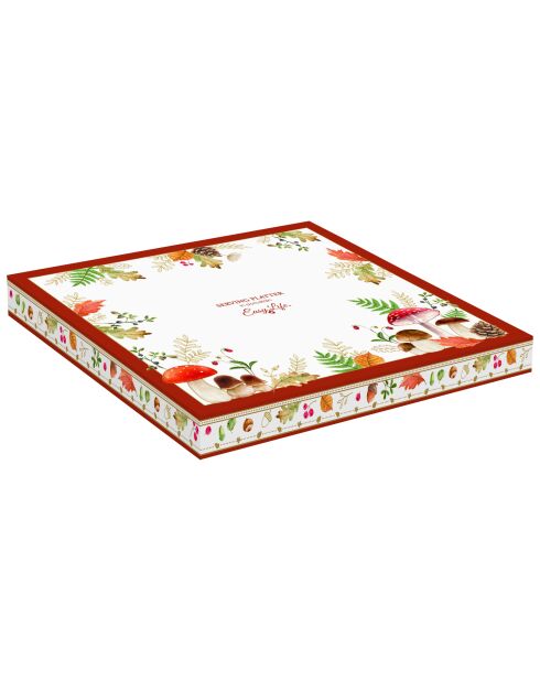 Plato para servir de porcelana multicolor Autumn Breeze, 29,5 x 28 x 2 cm