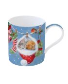 Set de 4 tazas de porcelana multicolor con Love at Christmas Village - 350 ml