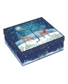 Set de 4 tazas de porcelana multicolor con Love at Christmas Village - 350 ml