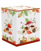 Tarro de porcelana multicolor con forma de hongo Autumn Breeze, 11 x 11 x 15 cm