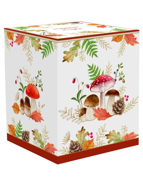 Tarro de porcelana multicolor con forma de hongo Autumn Breeze, 11 x 11 x 15 cm
