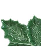 Plat de service en porcelaine Holly & Berries vert - 22 x 20 x 5 cm
