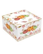 Cuenco Harvest de porcelana con tapa multicolor - 19 x 19 x 15 cm