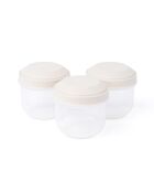 Set de 3 cajas de aperitivos Rikko de color beige claro