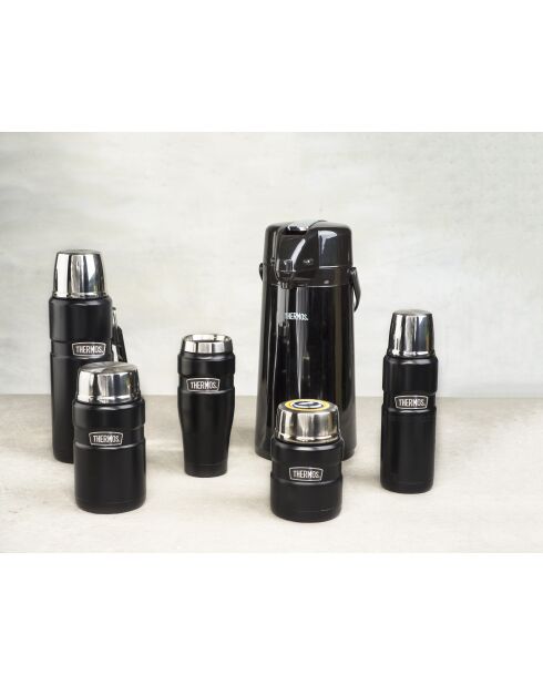 Bouteille King Isotherme noire mate - 0,47 l