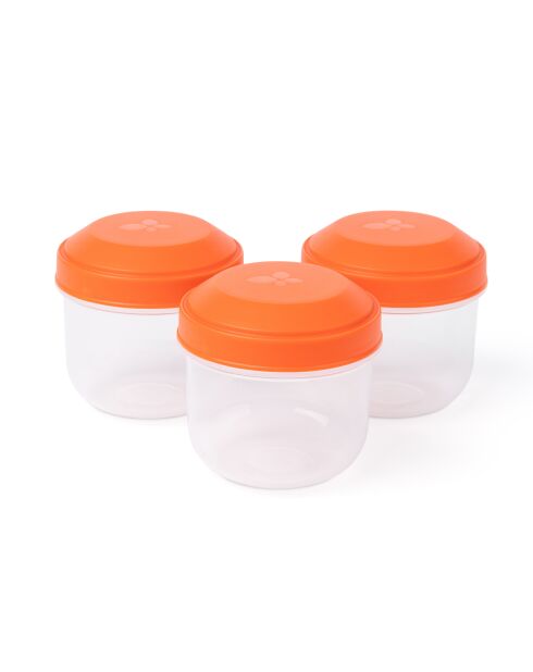 Set de 3 cajas de aperitivos transparentes Rikko Poppy