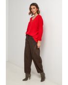 Roter Pullover aus Wollmischung Windsor
