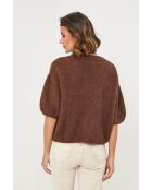 Pullover Willow in misto lana color cioccolato