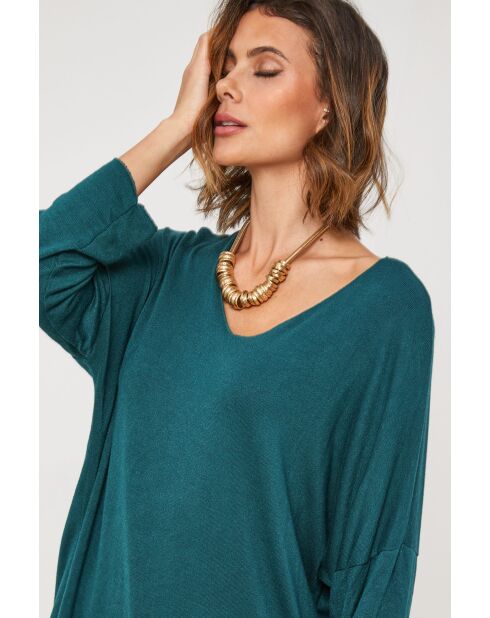 Grüner Pullover aus Wollmischung Windsor