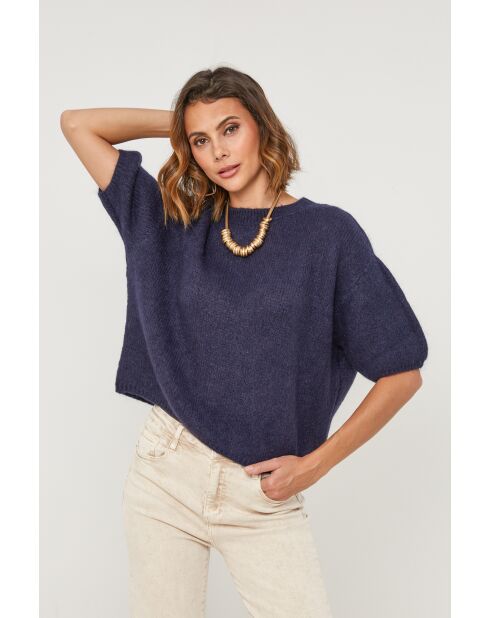 Pullover Willow in misto lana blu