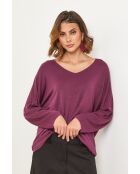 Paarse trui van wolmix Windsor