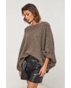 Taupefarbener Pullover aus Wollmischung Tresor
