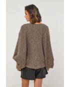 Taupefarbener Pullover aus Wollmischung Tresor