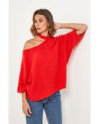 Roter Samtpullover