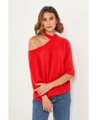 Roter Samtpullover