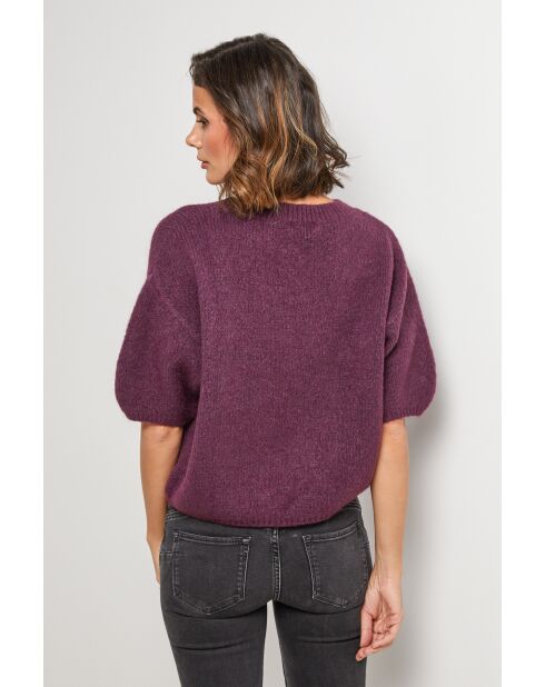 Pullover Willow in misto lana viola